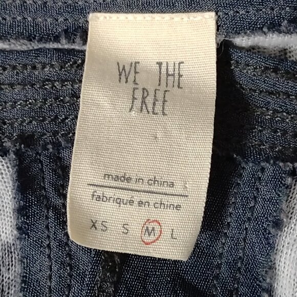 Free People Womens Tunic Gray Acadia Sz M Cotton Poly Burnout Oversized Henley - Picture 10 of 11